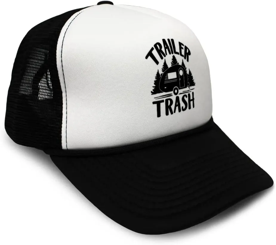 Trucker Hat Trailer Trash Living in Mobile Homes Van Trees Trash Polyester