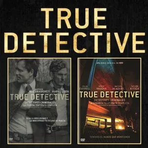 True Detective: The Complete First and Second Seasons HBO DVD Collection – Season 1 (Starring Matthew McConaughey & Woody Harrelson) / Season 2 (Starring Colin Farrell, Vince Vaughn, Rachel McAdams, Taylor Kitsch) [Spanish Artwork]