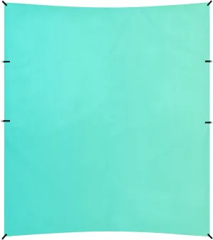 Turquoise Gradient Stable Beach Tent UPF50  Waterproof Large Sun Shelter with Sturdy Poles, Sandbags and Shovel for Family Travel