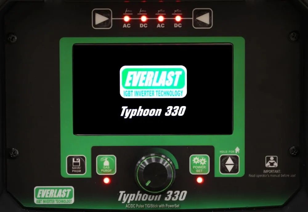 Typhoon 330 TIG/Stick Welder Machine - AC/DC TIG DC Stick 220/240 Dual Voltage Welding Tool