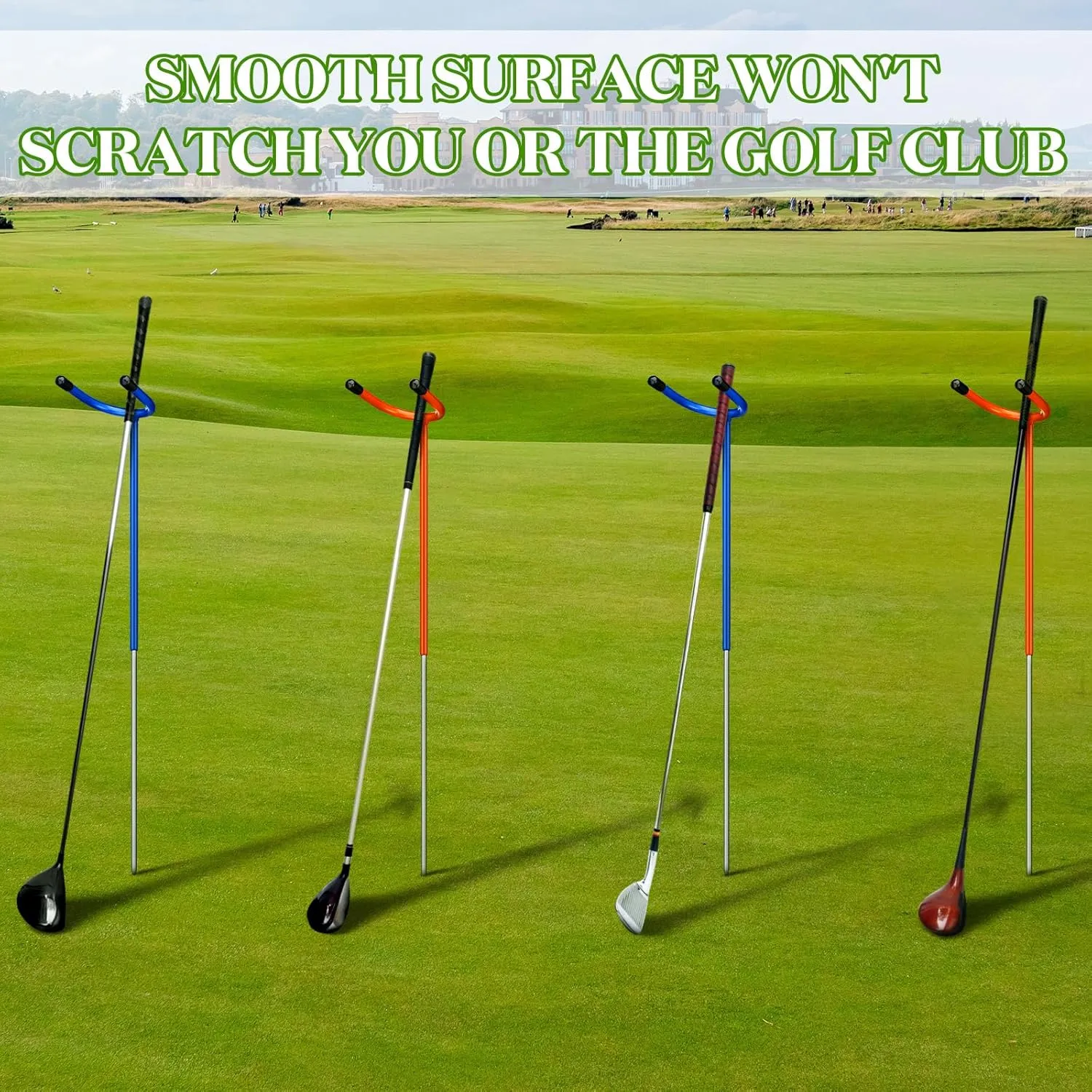 U Shaped Golf Holder Keeps Your Clubs Clean Dry and Visible Soft Rubber Covered Metal Protects Your Clubs Bag Easy to Carry