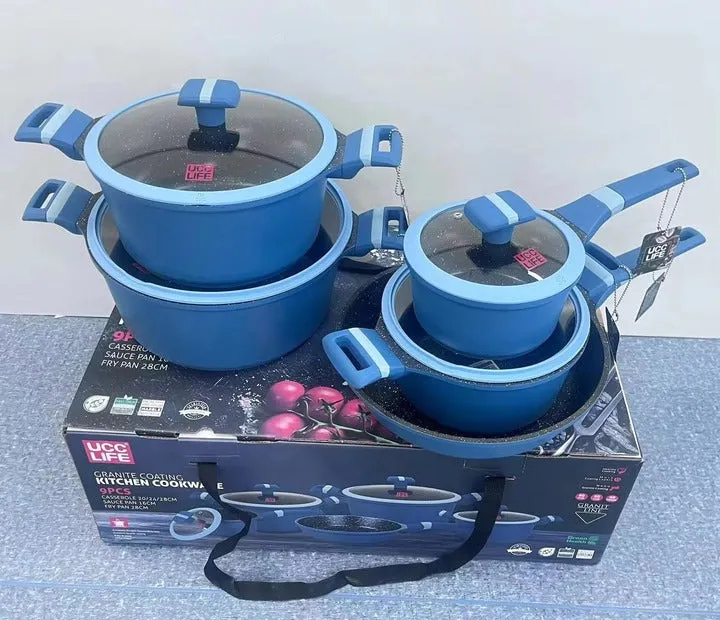 UccLife Granite Cookware Set 9PCS Set