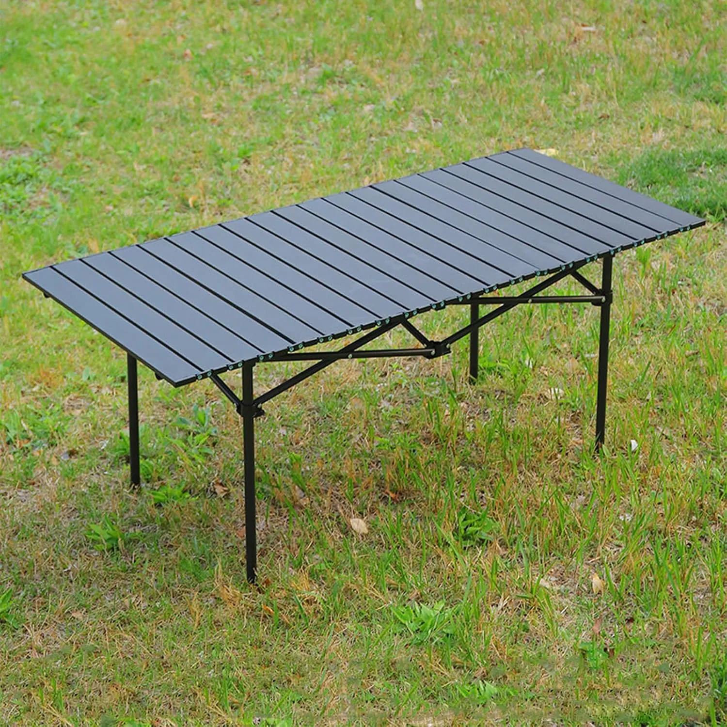 Ultralight Camping Table, Portable Aluminum Folding Table with Carry Bag, Compact Design for Camping, Beach, Travel, and Outdoor Use Light Yellow 50×53×50cm/19.7×20.9×19.7in