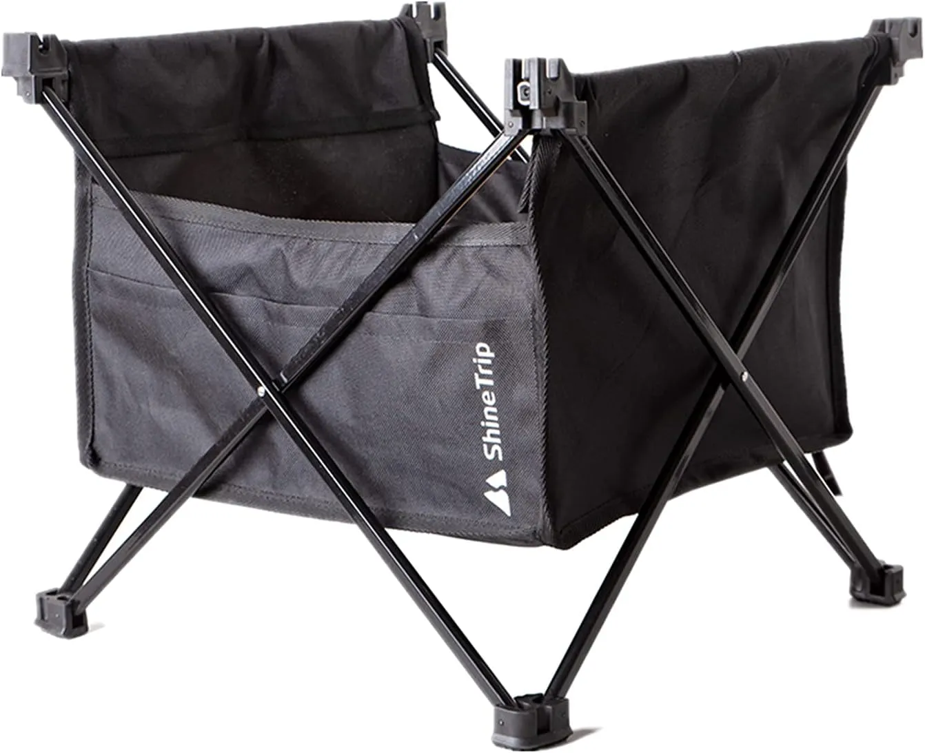 UNISTRENGH Portable Camping Table with Carrying Bag Lightweight Aluminum Alloy Foldable Tabletop for Outdoor Hunting Cooking Picnic BBQ (Medium-22.05''L x15.94''W x18.31''H, Black with Storage Bag)