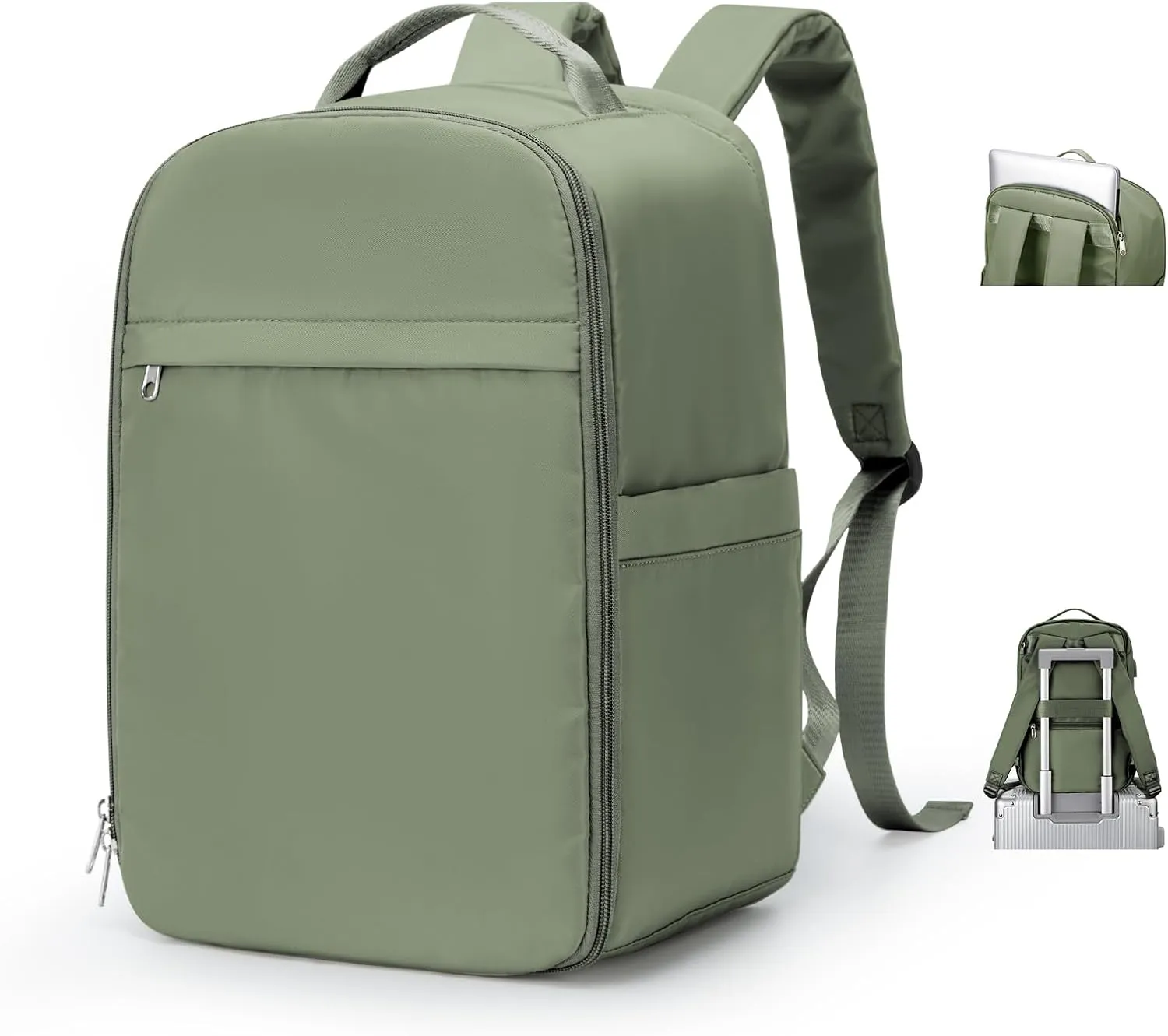 United Airlines Personal Item Bag, Underseat Carry on Backpack, Waterproof Cabin Luggage Bag, Travel Essentials, Green
