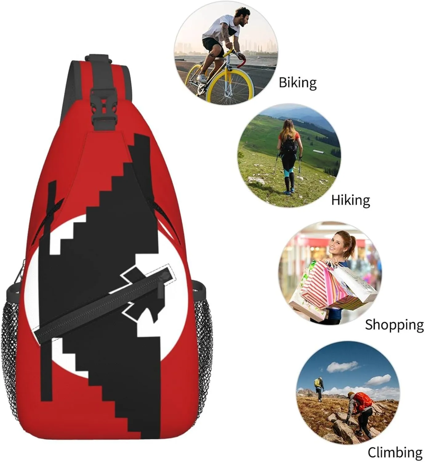 United Farm Workers Huelga Bird Crossbody Backpack Dachshunds Dog Chest Bag Lightweight One Strap Backpack Multipurpose Travel Hiking For Men Women