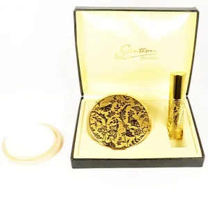 Unused 1980s Stratton Brand Matching Perfume Atomiser And Makeup Compact For Rimmel Natural Bronzer