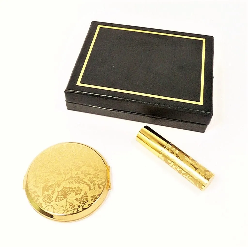 Unused 1980s Stratton Brand Matching Perfume Atomiser And Makeup Compact For Rimmel Natural Bronzer