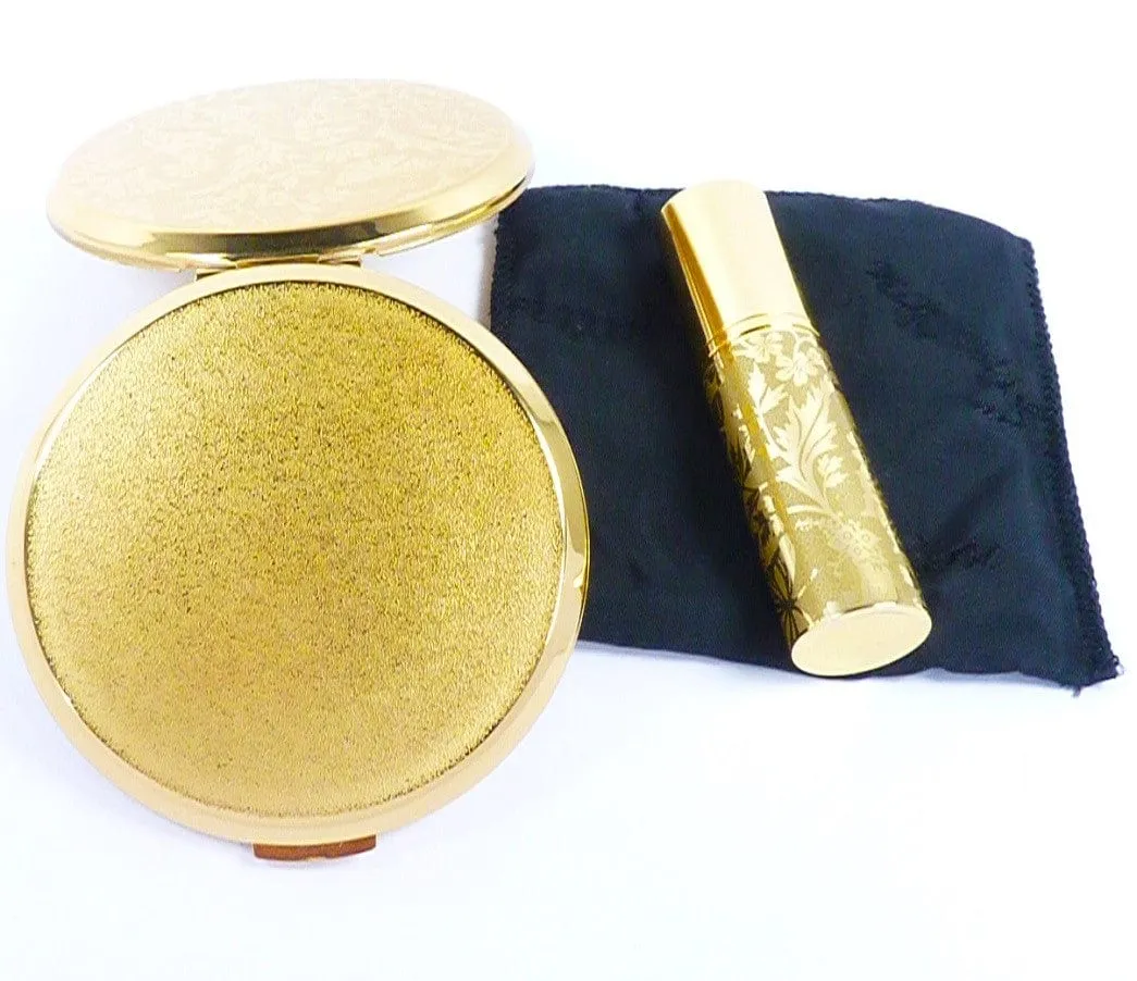 Unused 1980s Stratton Brand Matching Perfume Atomiser And Makeup Compact For Rimmel Natural Bronzer