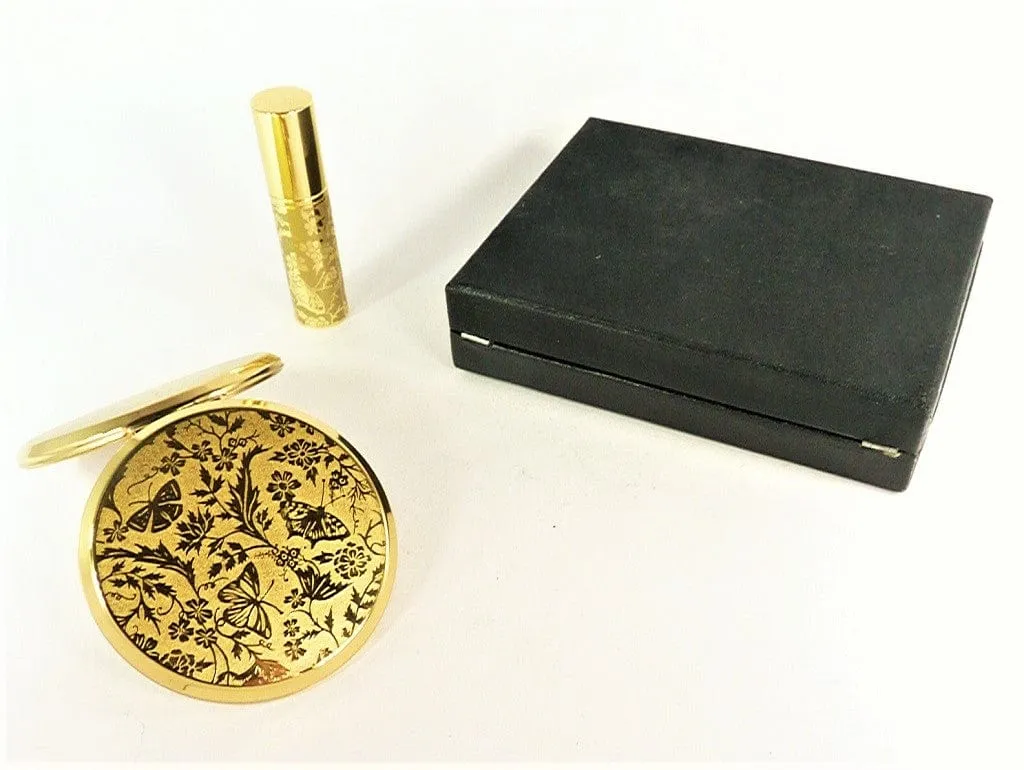 Unused 1980s Stratton Brand Matching Perfume Atomiser And Makeup Compact For Rimmel Natural Bronzer