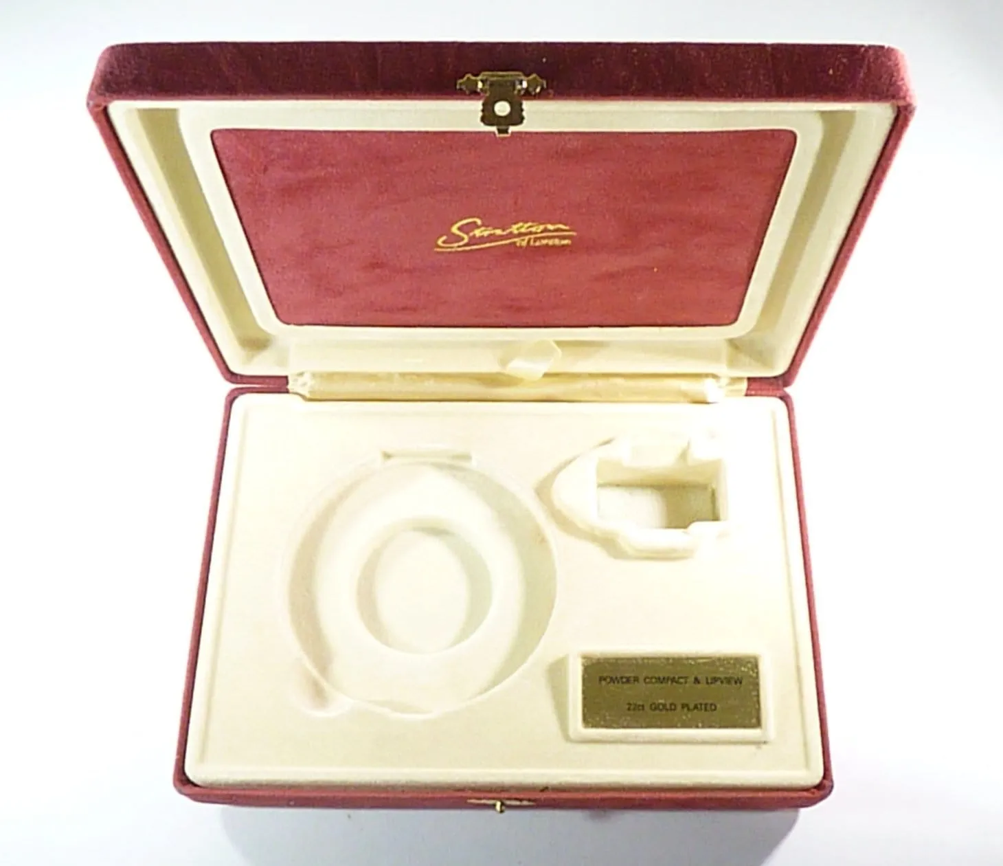 Unused Stratton Vanity Set 22 Ct Gold Plated Compact & Lipstick Mirror
