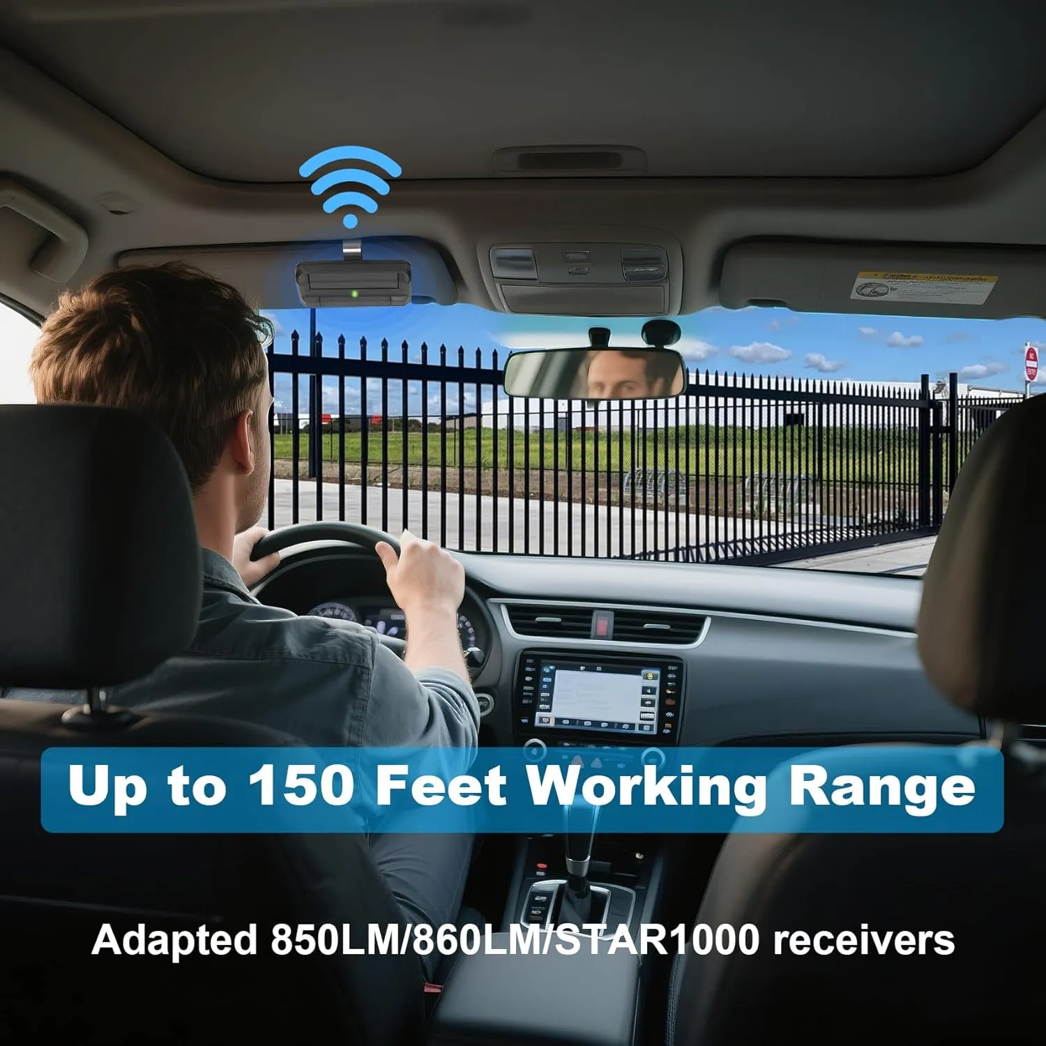 Upgrade 811LM Remote for liftmaster with Encrypted DIP Programming Security  2.0 Technology, 811LM Commercial Gate Remote, NOT for Garage, Compatible with 850LM/ 860LM Receivers, 2 Pack