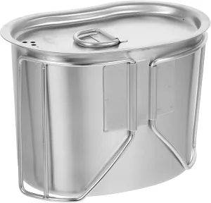 UPKOCH Durable Stainless Steel Camping Water Cup Compact Outdoor Cookware for Hiking Picnics