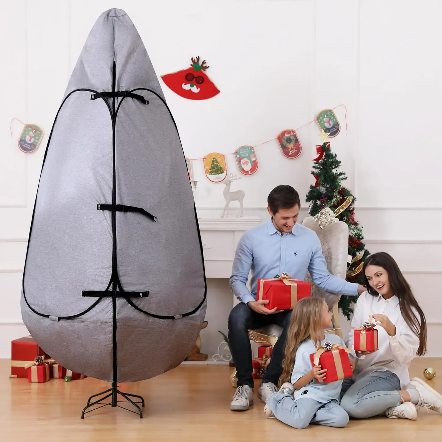 Upright Christmas Tree Storage Bag 9 Foot Tree, 9 ft Christmas Tree Storage Bag, Christmas Tree Cover For Upright Storage Fit 8 Ft / 9 Ft / 10 Ft Christmas Tree Bags Storage 9 ft