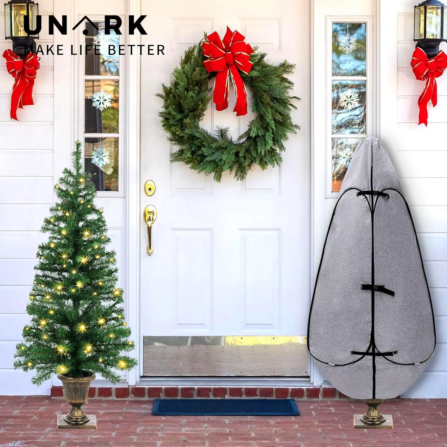 Upright Christmas Tree Storage Bag 9 Foot Tree, 9 ft Christmas Tree Storage Bag, Christmas Tree Cover For Upright Storage Fit 8 Ft / 9 Ft / 10 Ft Christmas Tree Bags Storage 9 ft
