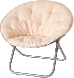 Urban Lifestyle Micromink Saucer Chair, Peach