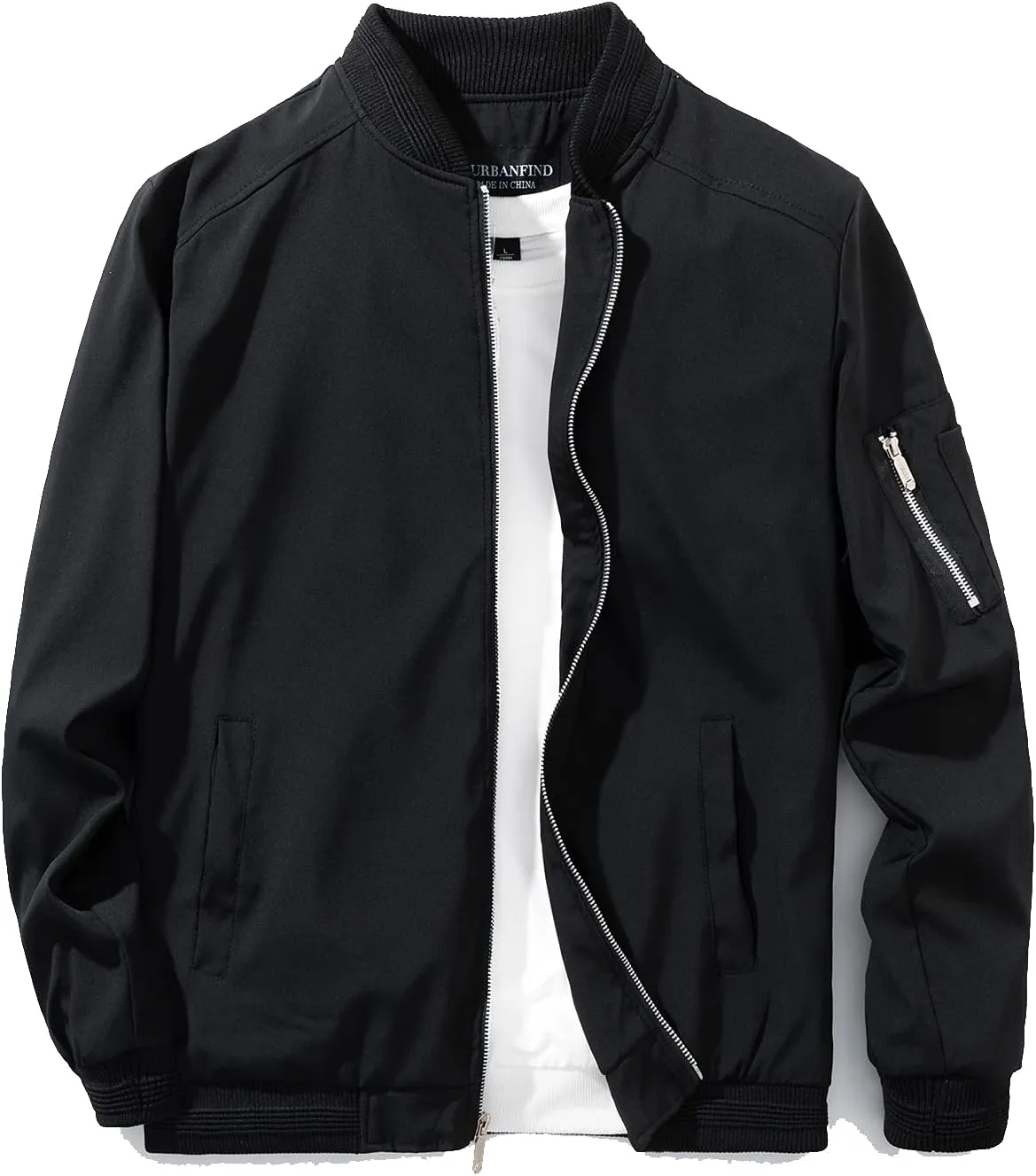 URBANFIND Men's Slim Fit Lightweight Sportswear Jacket Casual Bomber Jacket