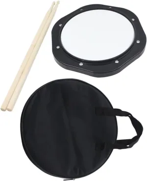 Vaguelly 1 Set Practice Dumb Drum with Carrying Bag Lightweight Durable for Novices Advanced Drummers for Home Practice Without Disturbance Drumming Accessory