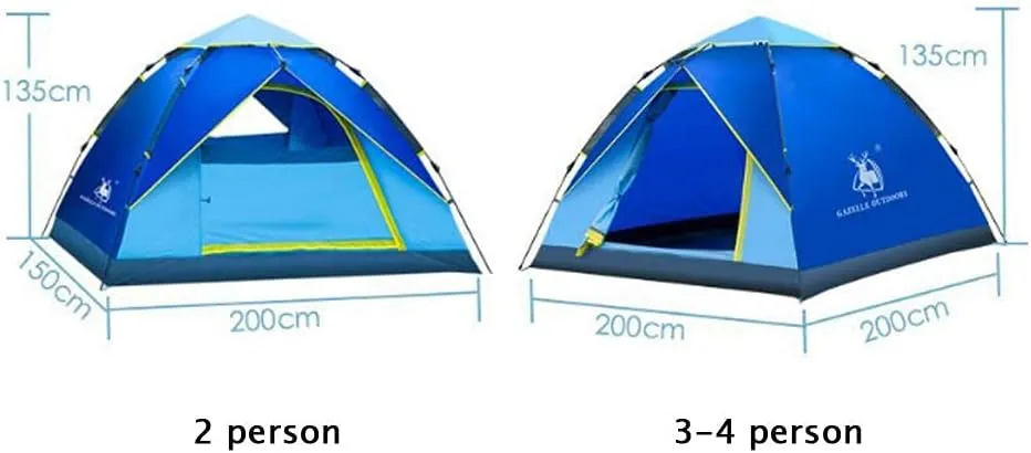 VejiA Tent Outdoor Camping Portable Waterproof Breathable Multifunction Automatic Family Tents 3-4 Person