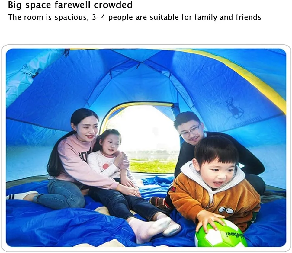 VejiA Tent Outdoor Camping Portable Waterproof Breathable Multifunction Automatic Family Tents 3-4 Person