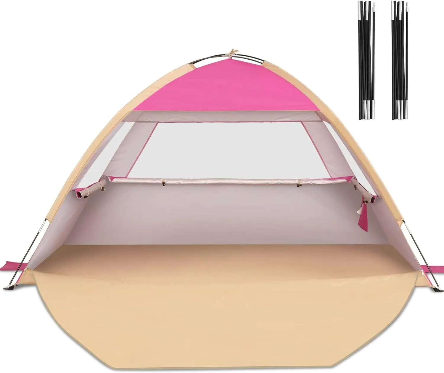 Venustas Beach Tent Sun Shelter for 3/4 Person with Aluminum Rod Tent Pole Replacement Accessories