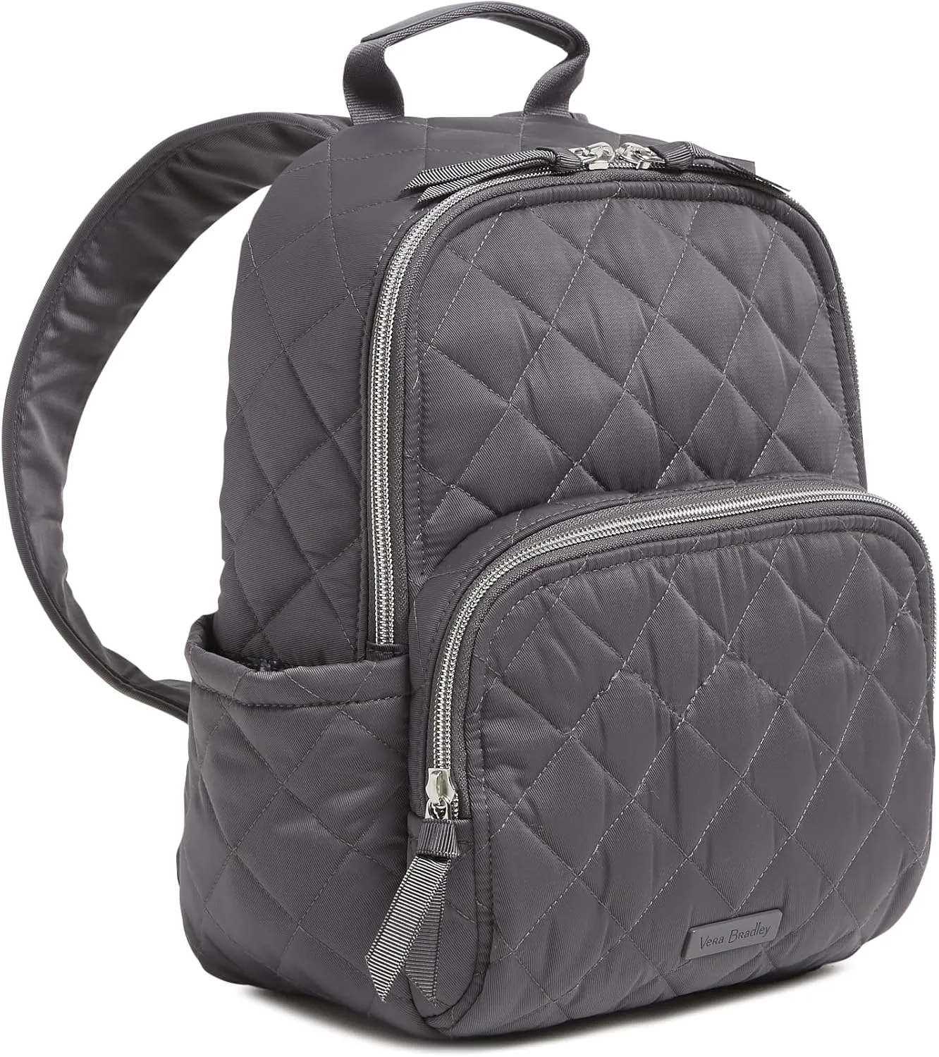 Vera Bradley Women's, Performance Twill Small Backpack, Shadow Gray, One Size