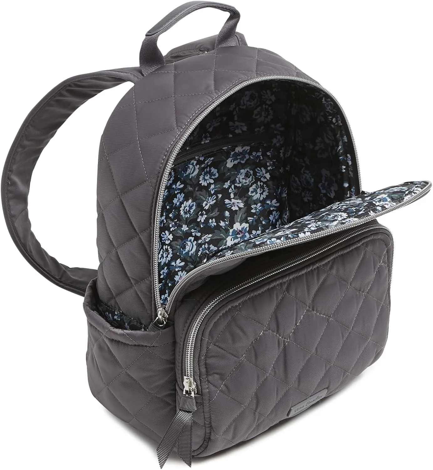 Vera Bradley Women's, Performance Twill Small Backpack, Shadow Gray, One Size
