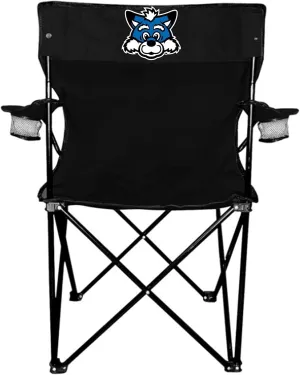 VictoryStore Outdoor Camping Chair - Indiana State University Black Folding Camping Chair with Carry Bag (Sycamore Sam Head Logo)
