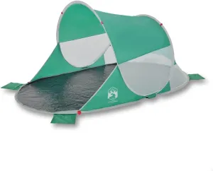 vidaXL Beach Tent, Outdoor Shelter, Camping Tent for Garden Patio, Foldable Backpacking Tent, Beach Canopy, Sea Green Pop-up Waterproof