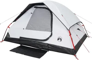 vidaXL Camping Tent Dome 4-Person, Garden Shelter, Blackout Tent for Outdoor Patio Hiking, Dome Tent, Blackout Tent, White Blackout Fabric Waterproof