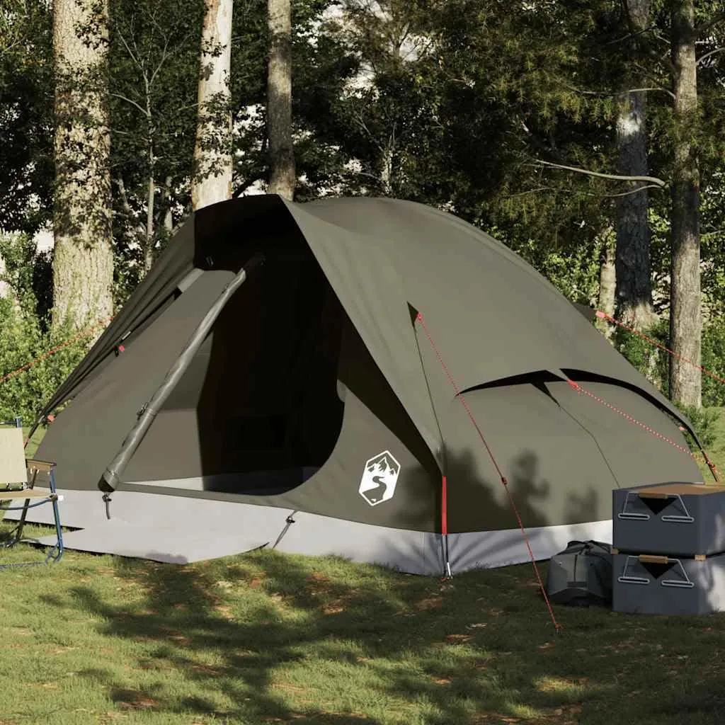 vidaXL Family Tent Dome Camping Shelter Utility Tent Blackout Fabric Waterproof
