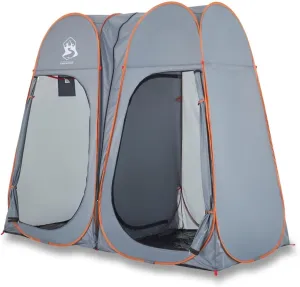 vidaXL Privacy Tent, Outdoor Shelter, Camping Shelter for Balcony Patio Garden, Lightweight Tent, Gray and Orange Pop-up Waterproof