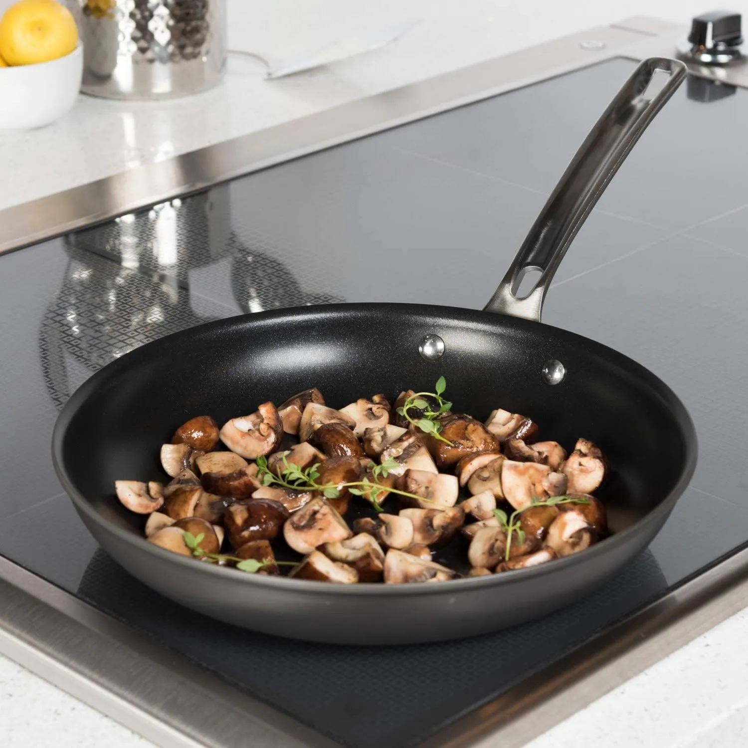 Viking Non Stick Frying Pan, 10 Inch Hard Anodized Kitchen Cookware, Gray