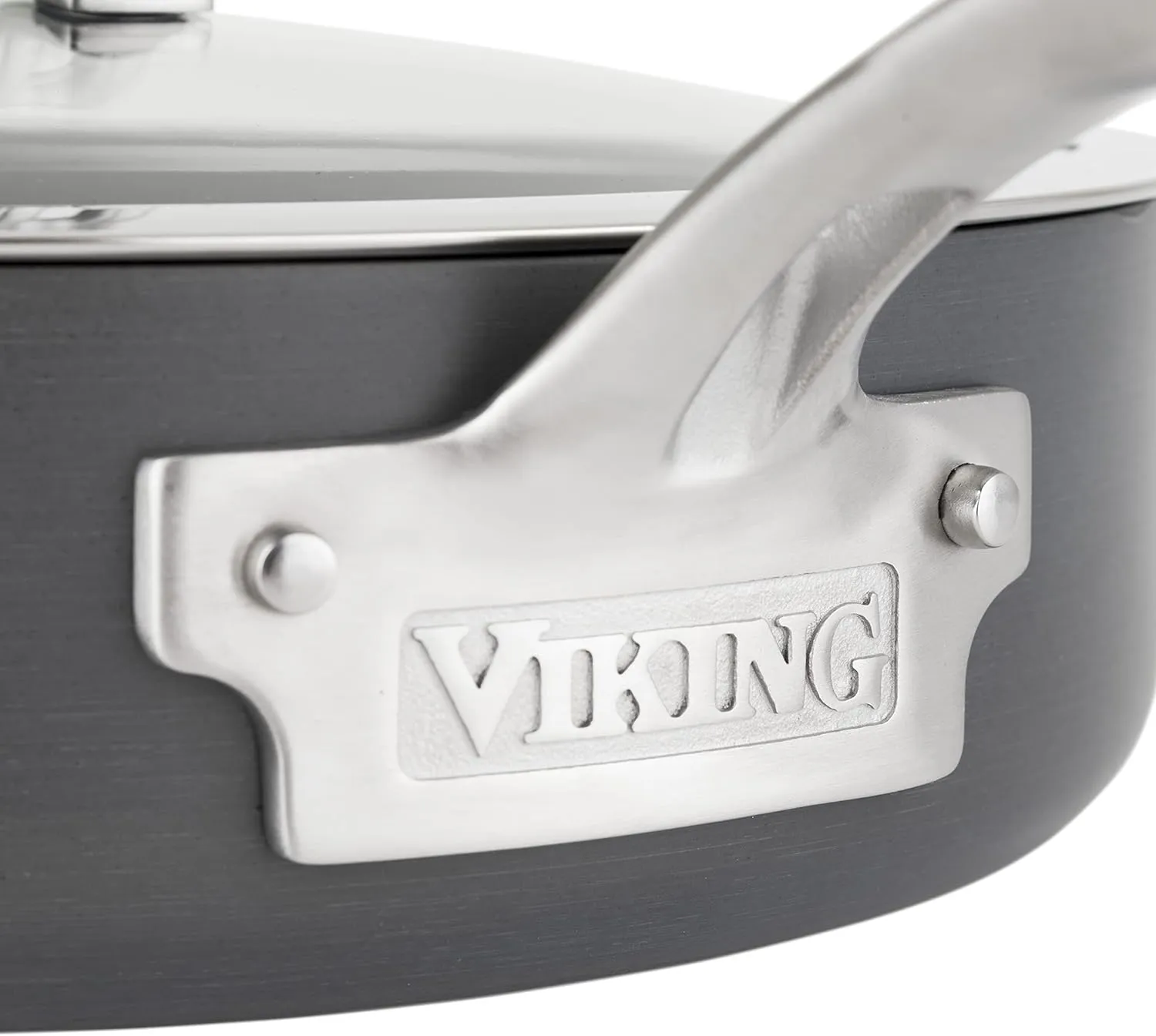 Viking Non Stick Frying Pan, 10 Inch Hard Anodized Kitchen Cookware, Gray