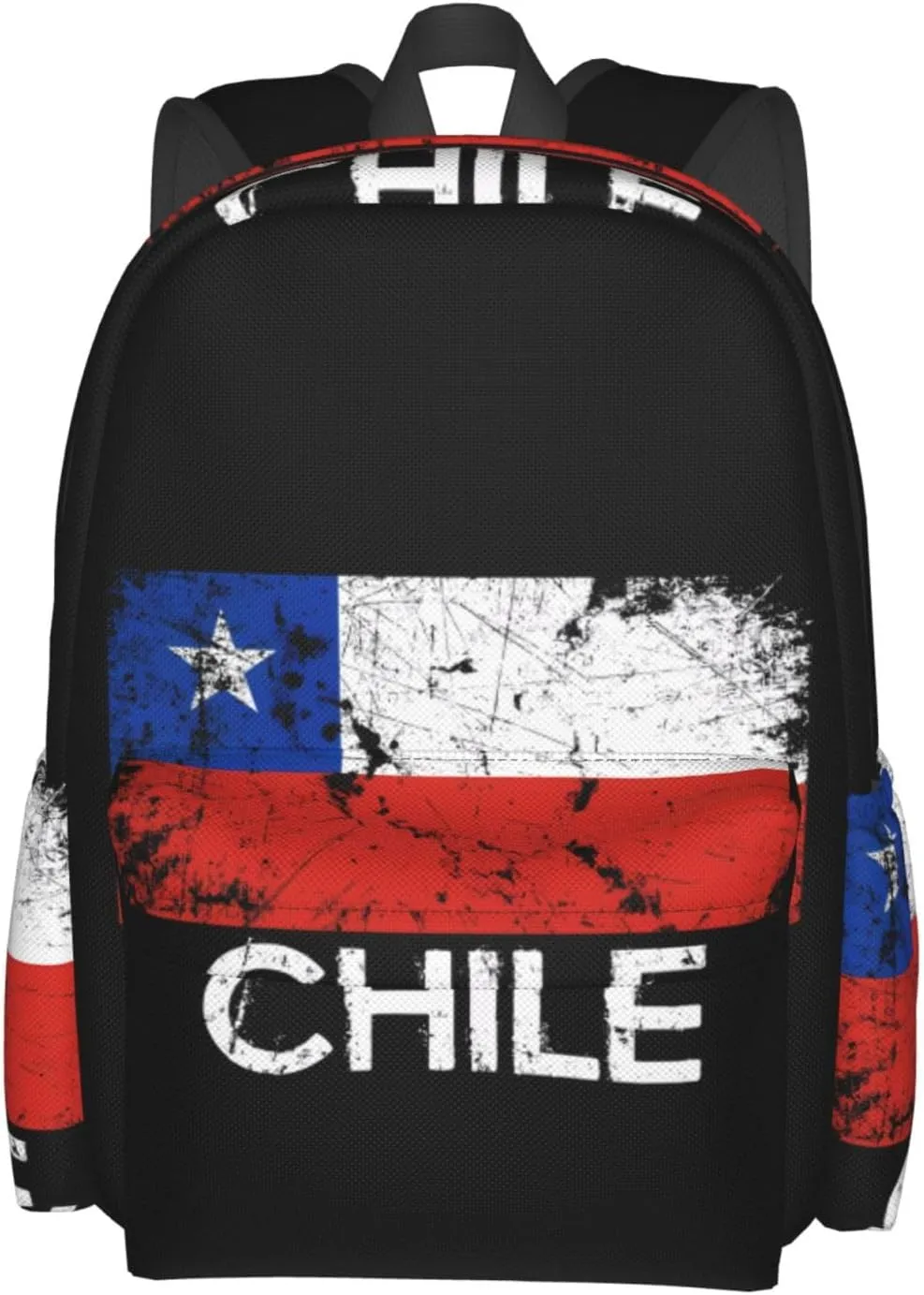 Vintage Chile Chilean Flag Backpack Large Capacity Backpack Lightweight Double Shoulder Bag For Women Men Travel