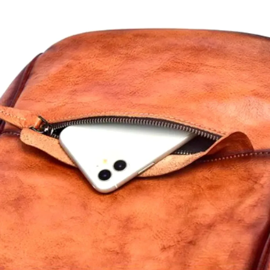 Vintage Style Anti-Theft Leather Backpack