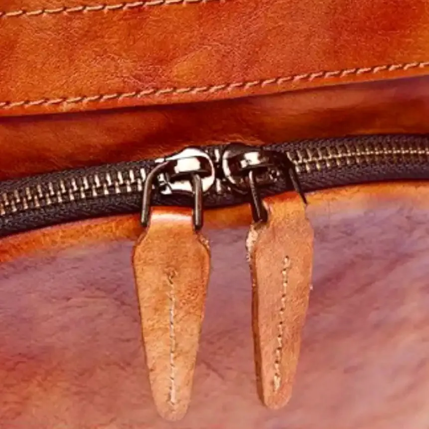 Vintage Style Anti-Theft Leather Backpack