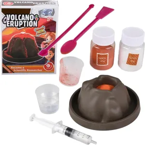Volcano Science Kit for Kids 8-12 or Above- 9 Pcs Complete Volcano Kit Including NaHCO, C H O Powder, Eye Protection Masks and More- Safe, Non-Toxic Volcano Toys for Kids- Science Learning Games