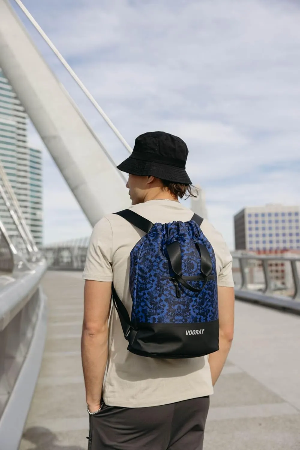 VOORAY 23L Flex Cinch Drawstring Backpack – Lightweight Travel Bag, Weekender & Sports Gym Bag for Women and Men