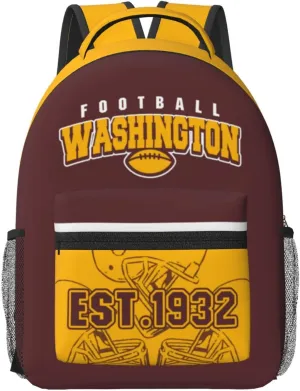 Washington Backpack for Boys and Girls, Laptop Backpack for Men and Women, Large Capacity Lightning Bookbag Waterproof Adjustable School Bags for Travel Daypack Laptop Sport Bag