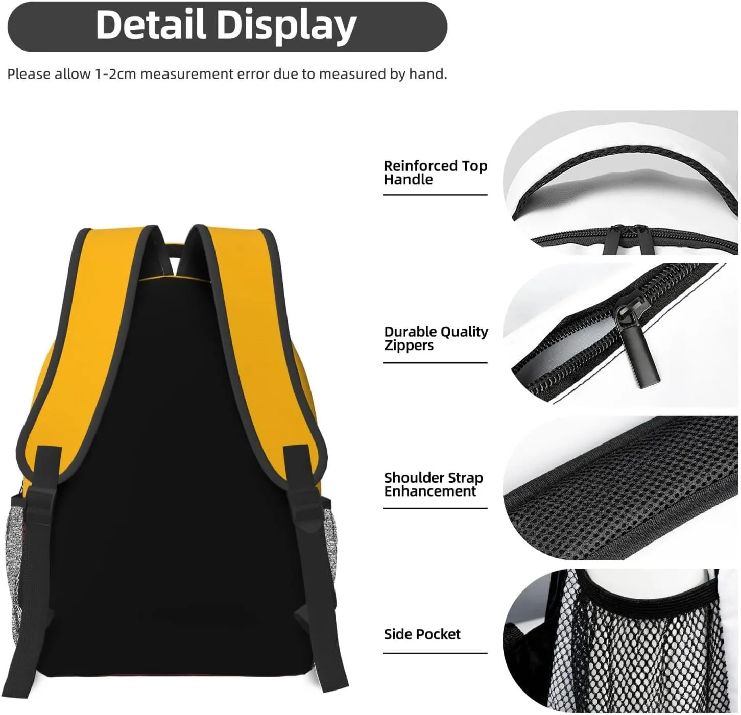 Washington Backpack for Boys and Girls, Laptop Backpack for Men and Women, Large Capacity Lightning Bookbag Waterproof Adjustable School Bags for Travel Daypack Laptop Sport Bag