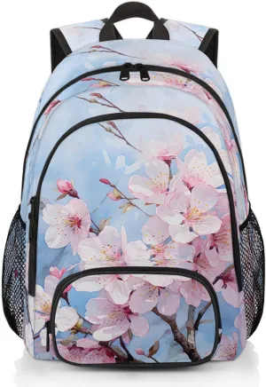 Watercolor Floral Carry on Travel Backpack for Women Men Water resistant Lightweight Rucksack Backpack for Weekender Casual Work Hiking Floral Print