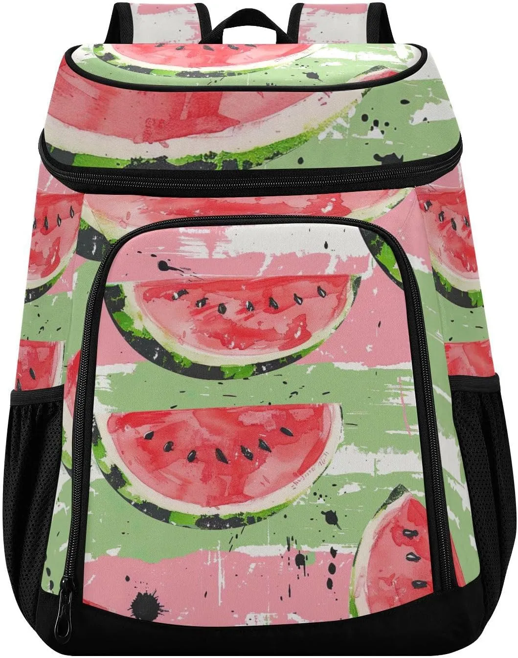 Watermelon Cooler Backpack 36 Cans Insulated Backpack Cooler Leak Proof Cooler Bag Lightweight Backpack for Lunch Camping Picnic Beach