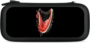 Watermelon Harp Compatible with Switch Carrying Case Hard Travel Game Bag Pouch with 15 Games Accessories