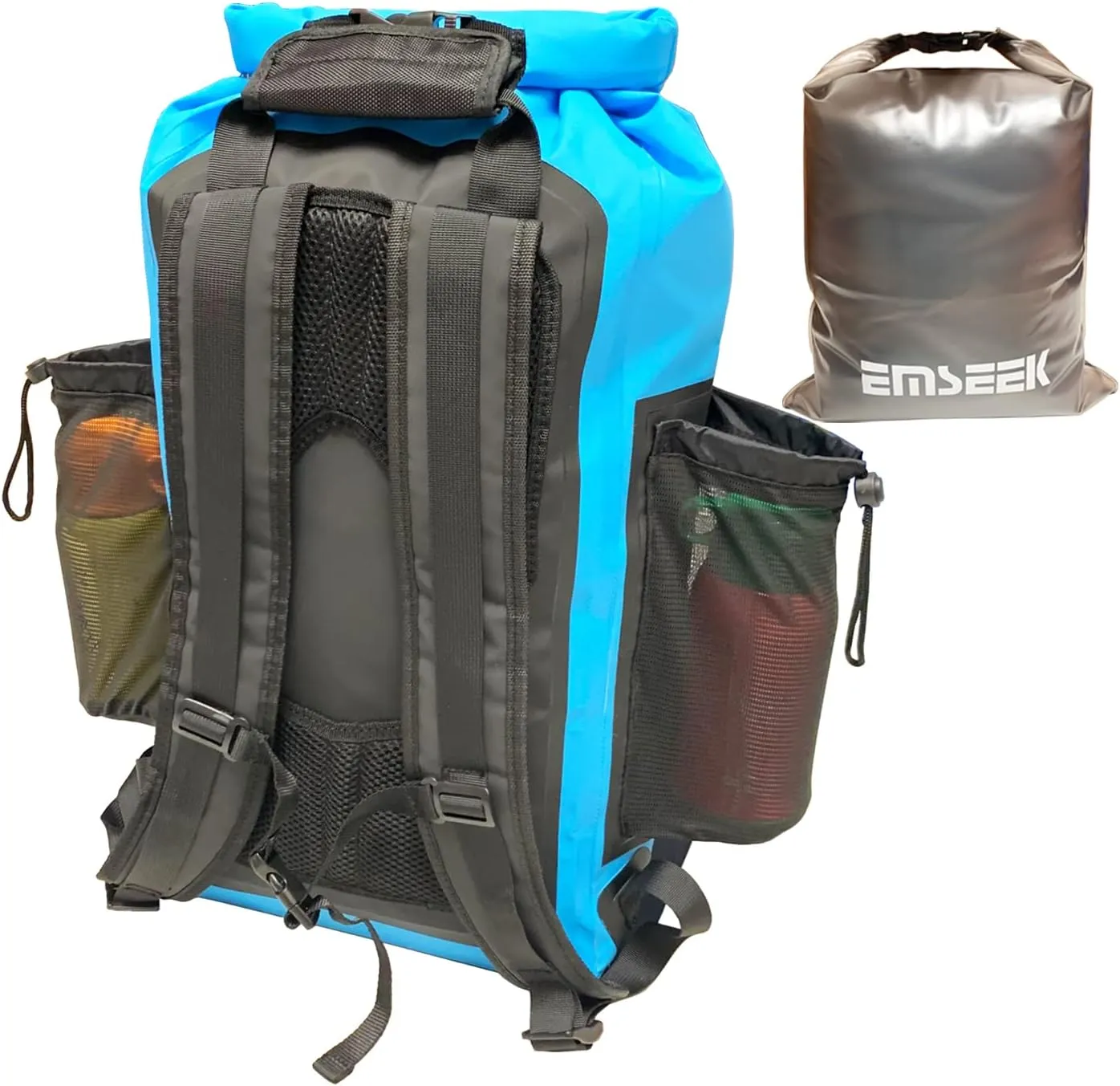 Waterproof Backpack Roll Top Deck Board Dry Bag Dry Wet Separation Waterproof Container Keep Gears Dry For Kayaking Boating Rafting Sailing Fishing Traveling Camping Hiking