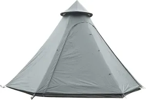 Waterproof Camping Pyramid Teepee Tent Adult Tipi Tent Waterproof Double Layers Indian Tent Yurt Tent Tower Post Bell Tent for Outdoor Family Trip