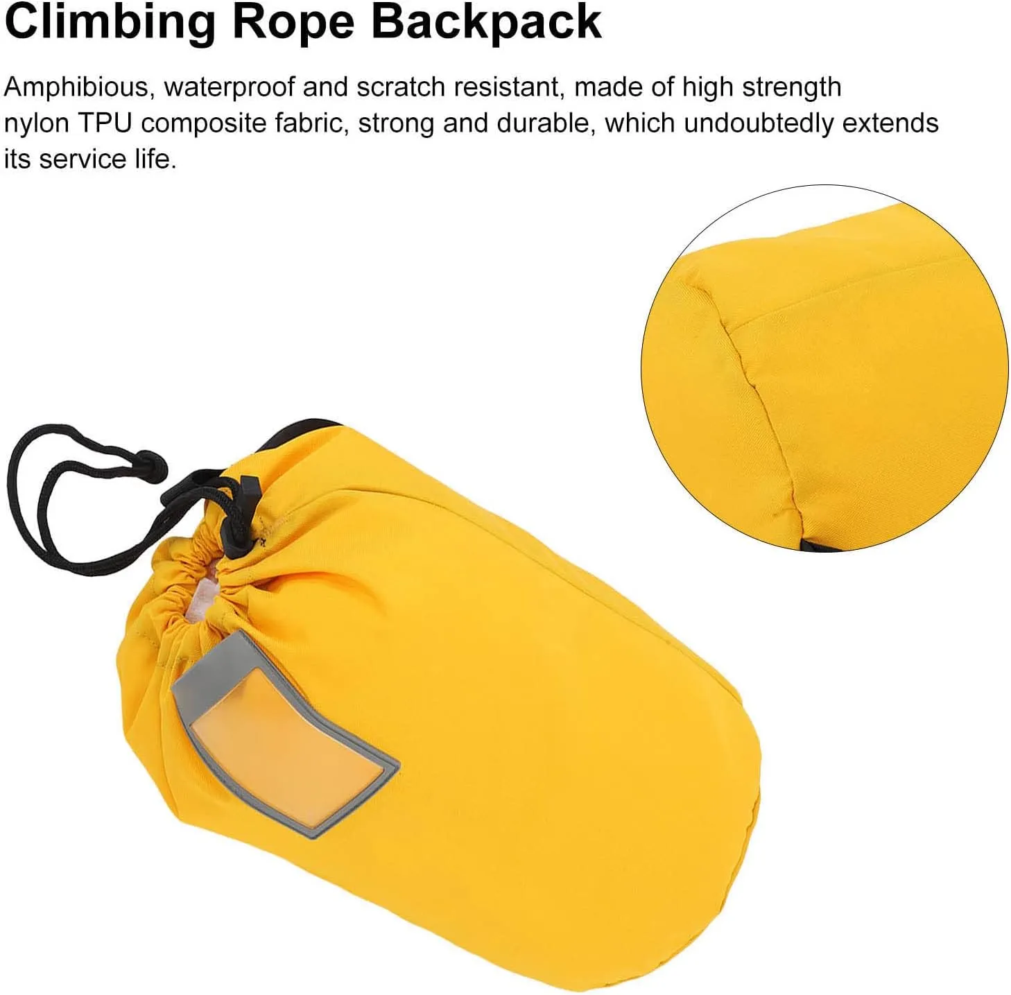 Waterproof Climbing Equipment Storage Bag, Caving Rope Bag, Multifunctional Wearproof Rope Storage Backpack for Outdoor Activities