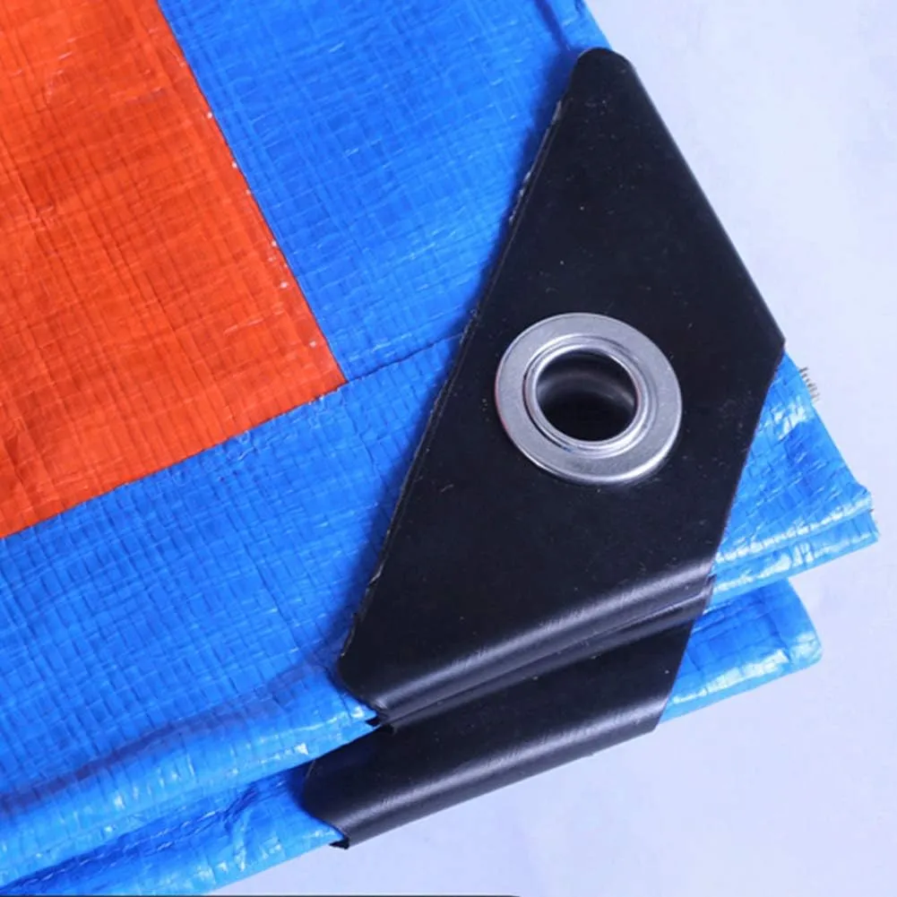 Waterproof Lightweight Tarpaulin Cover Ground Sheet Cover Heavy Duty Tarp Camping Sheet with Eyelets, for Canopy Tent Garden Pool Truck,Blue,3x3m (Blue 10x15m)
