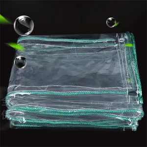 Waterproof Tarpaulin Clear Tarps in Multiple Sizes Waterproof Tarpaulin - Thickness 0.4 Mm, 100% UV & Weather Resistant Vinyl Coated PVC Tarps - Perfect for Curtains