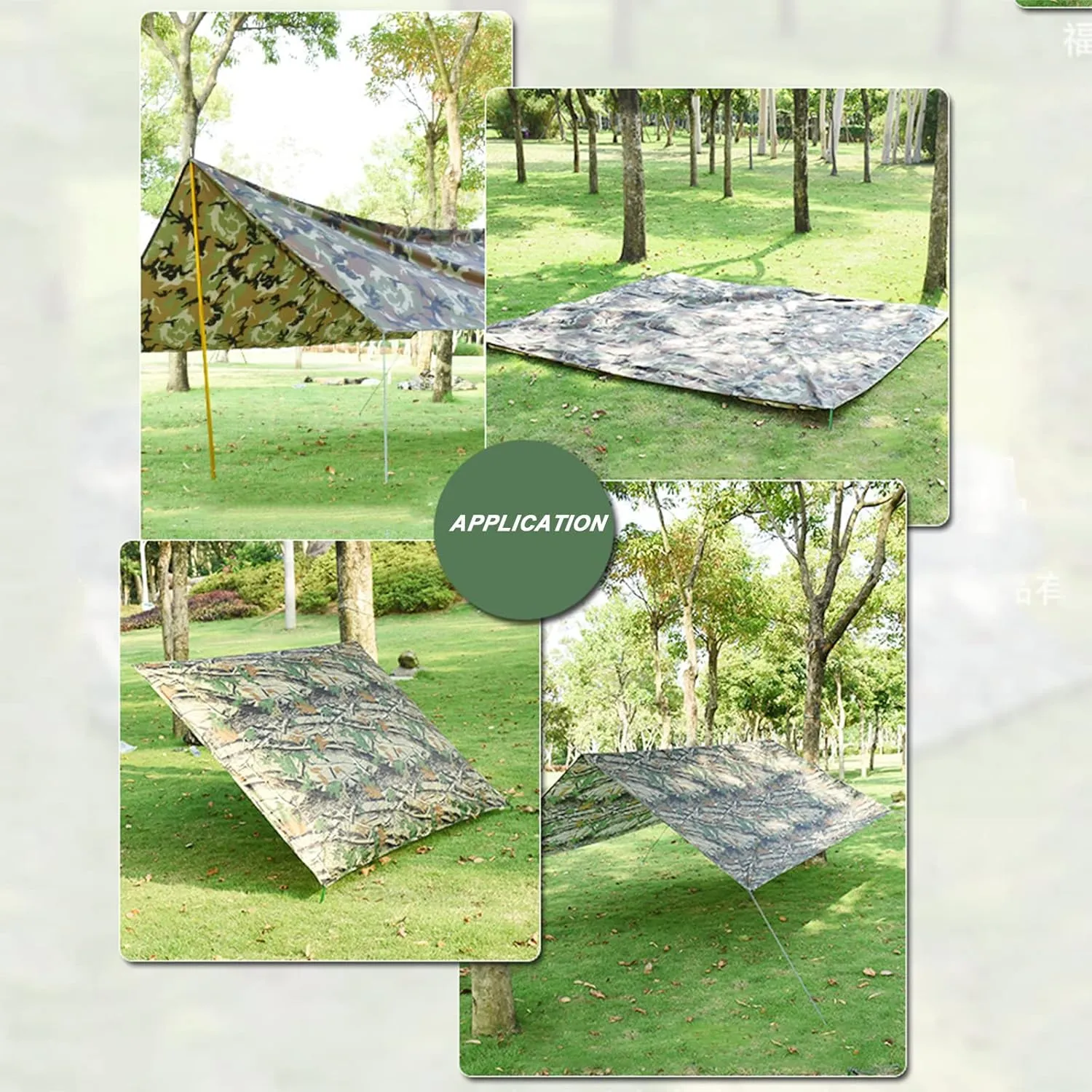 Waterproof Tent Tarp for Under Tent, Lightweight Portable Camping Tarp Shelter, PU 5000 Waterproof, Tarp Canopy for Camping Outdoor Adventure